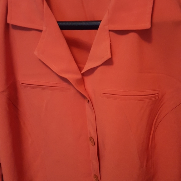 [3/$30] Womans Orange blouse - Picture 2 of 5